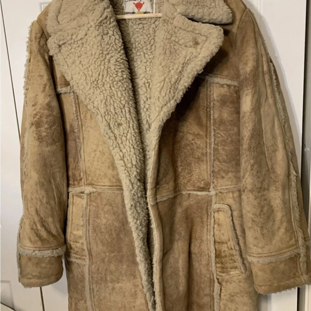 Field Stream mens 38 Cream Shearling Jacket‎ chore rancher Gordon & Ferguson co